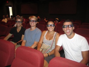 Sitting in the theatre with our 3D glasses on waiting to watch the movie explaining the Panama Canal. Safe to say this movie definitely did not win any Oscars